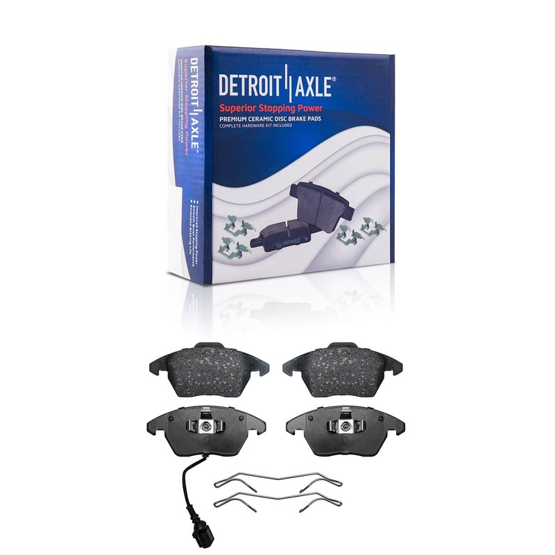 288mm Front & 260mm Rear DRILLED Rotors + Ceramic Brake Pads for 2010-13 VW Golf gallery