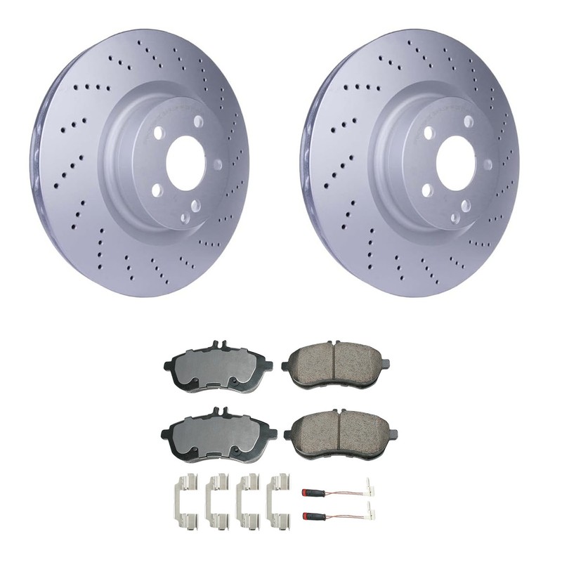 Hella Front Rotors Akebono EURO Ceramic Brake Pads Kit For W204 C250 271.860