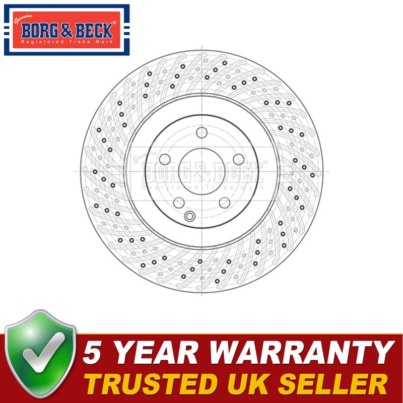 Borg & Beck Front 1x Brake Disc Fits Mercedes S-Class 2005-2013 SL 2006-2012