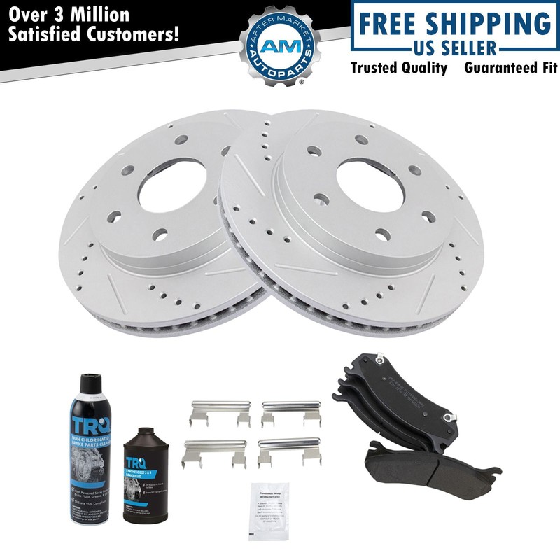 Performance Metallic Brake Pad & Rotor Front Kit w/Chemicals