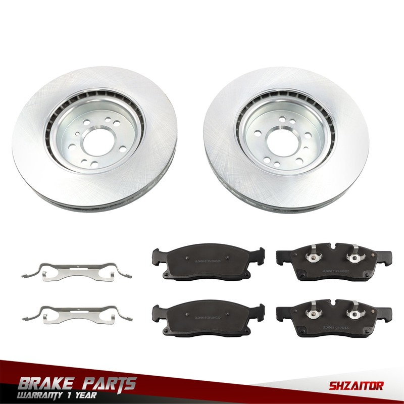 Front Disc Brake Rotors & Ceramic Brake Pads 6Pcs For Benz GLE350 2016-18 P-1455 gallery