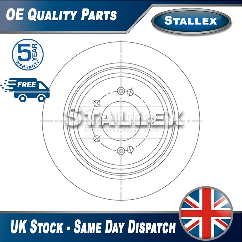 Fits Kia Niro Optima Soul 2.0 Electric 1x 1x Brake Disc Rear Stallex 58411D4650
