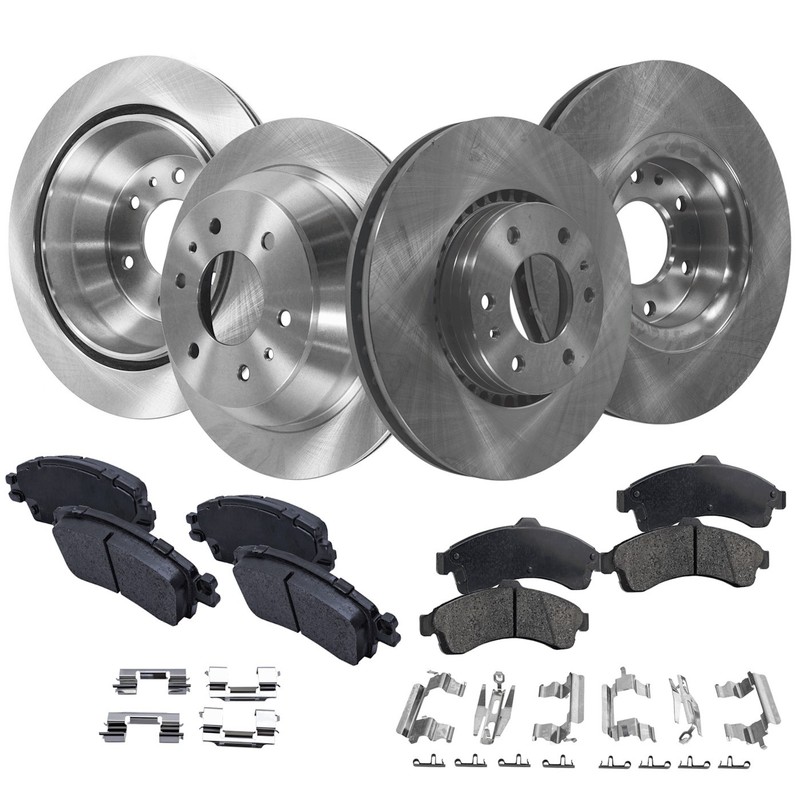 Front and Rear Brake Disc and Pad Kit For 2002-05 Chevy Trailblazer EXT Ceramic
