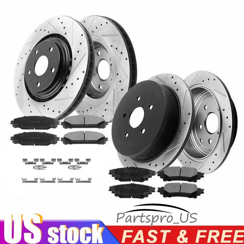 Front Rear Disc Rotors Ceramic Pads for 2013 – 2015 Sonata Kia Hyundai Optima