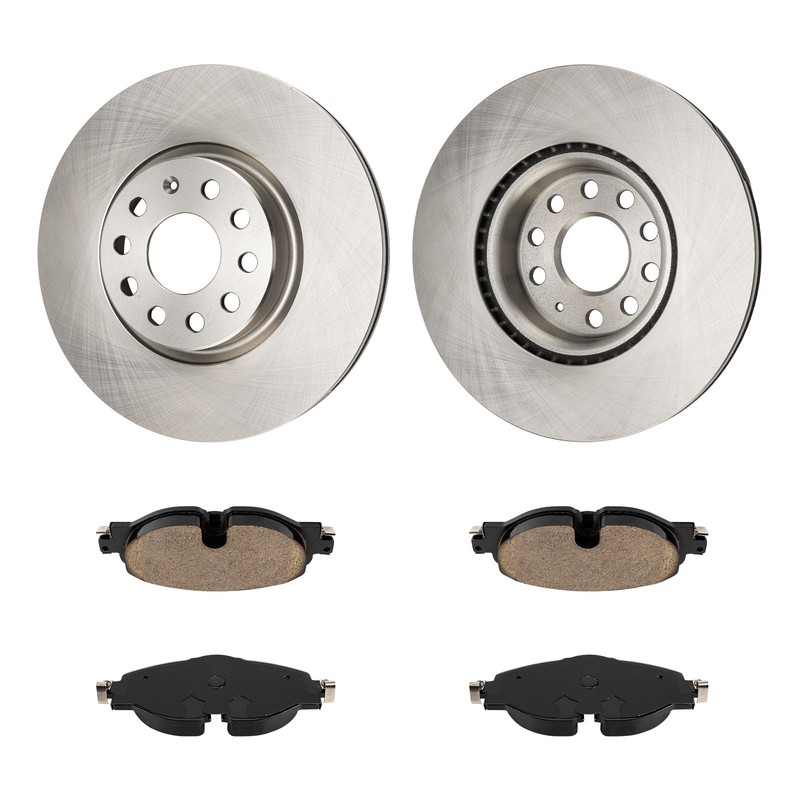 Front Brake Rotors and Pads Kit Fits Volkswagen GTI 2015 2016 Golf 2017-2019 gallery