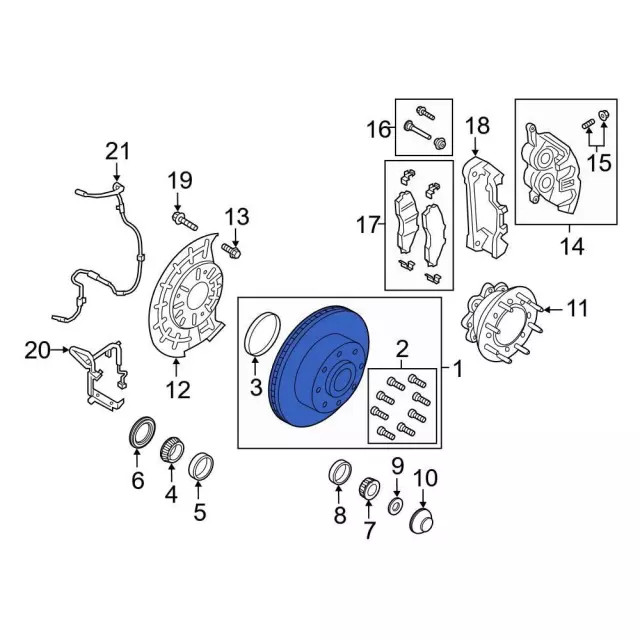 Genuine Ford Rotor Assembly – Brake Front PC3Z-1102-A