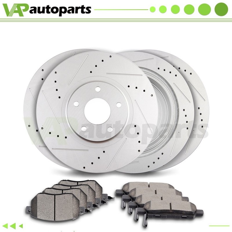 Brake Pads And Rotors Discs Front And Rear For Nissan MURANO 2003-2005 Drilled gallery