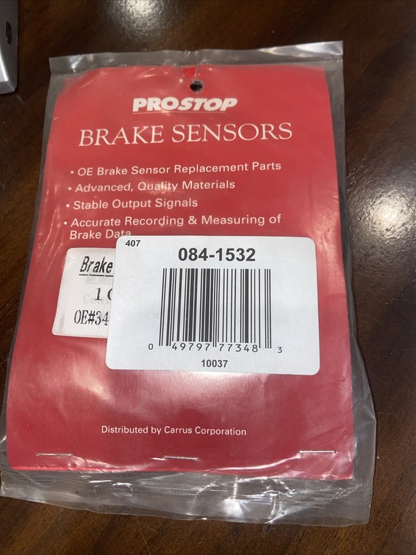 Disc Brake Pad Wear Sensor Rear Pro stop 10037 OEM# 34356757896 BMW Z4 Rear