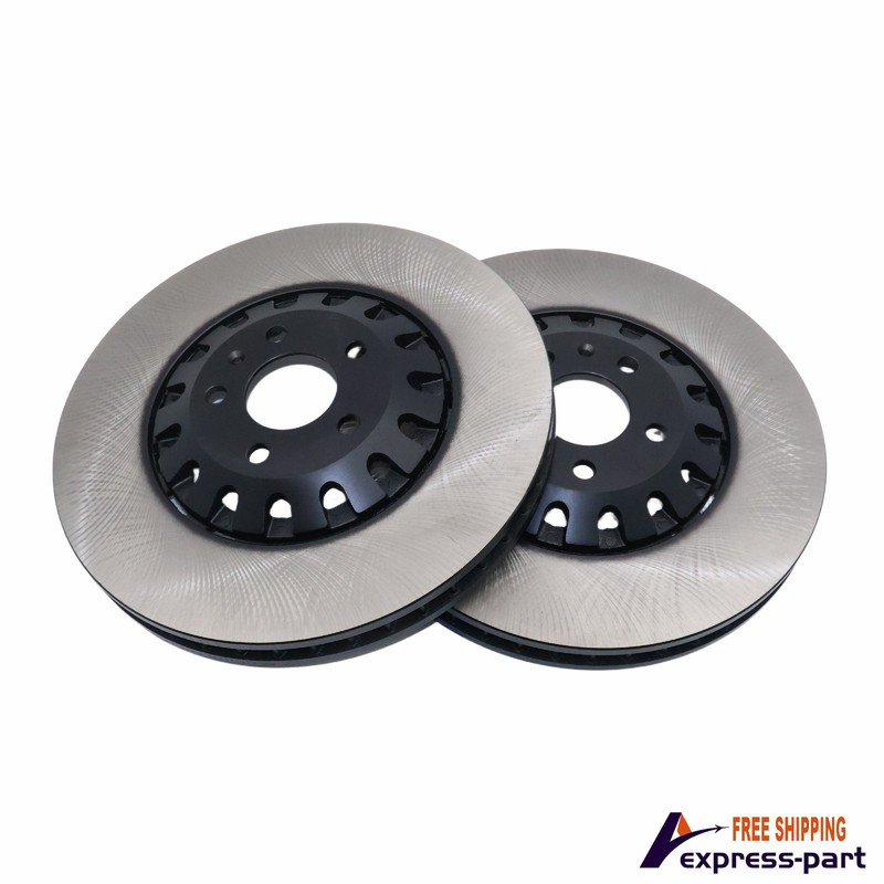 2×Front 375mm Vented Brake Disc Rotors Performance Set For Audi A6 A8 Q Q7 Q8