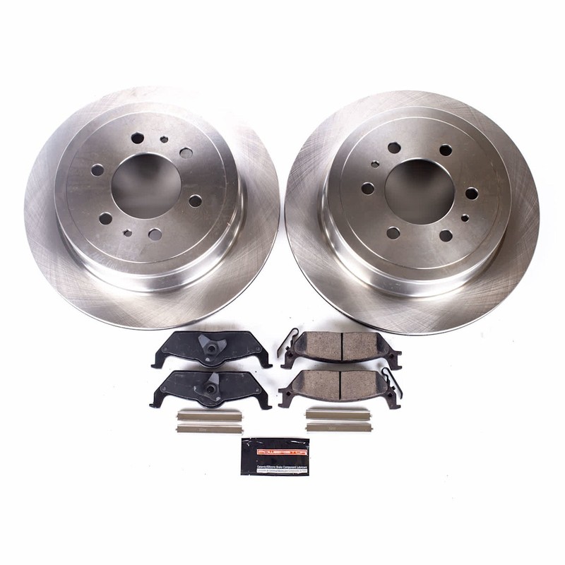 Powerstop 329.5mm Front 348mm Rear Brake Discs & Pads Kit for F-150 Mark LT 4WD gallery
