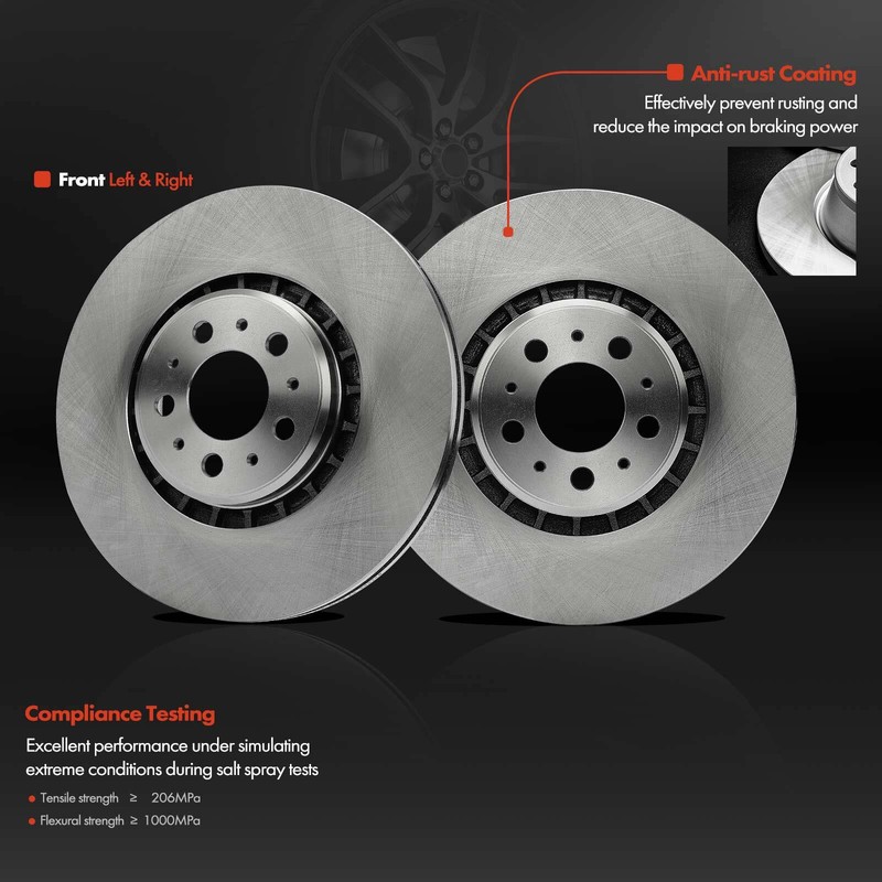 Front Left & Right Disc Brake Rotors for Volvo XC90 2003-2014 336 mm Front Disc gallery