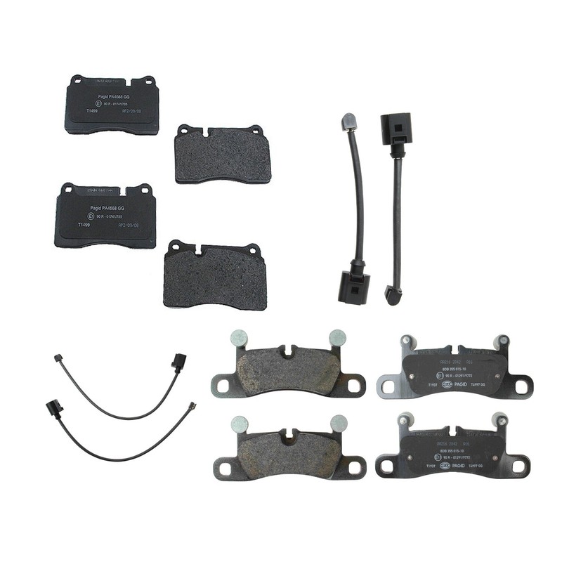 Hella Pagid Front and Rear Disc Brake Pad Kit For Volkswagen Touareg 2011-2017