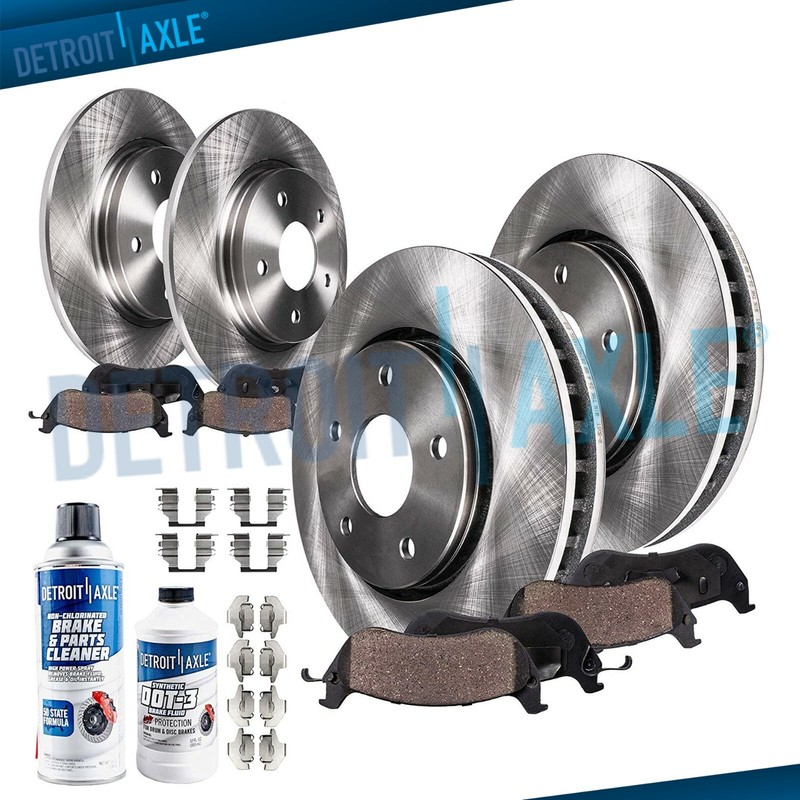 Front Rear Brake Rotors + Ceramic Pads for 2002-2004 2005 2006 Acura RSX Type-S