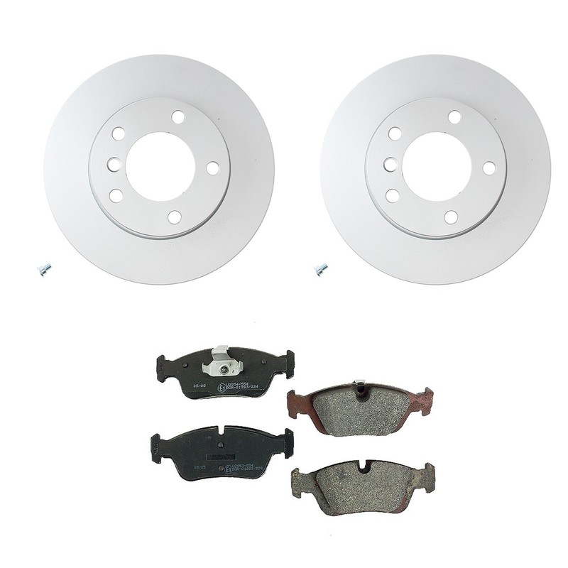 Hella Front 286mm Solid Rotors Low-Met Disc Brake Pad Kit For BMW E36 318ti Z3