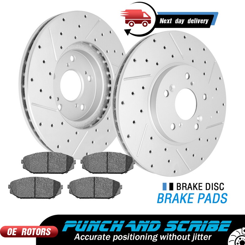 Front Disc Rotors + Brake Pads for 1999-2000 2001 2002 Honda Odyssey Acura MDX