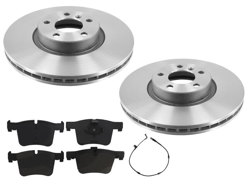 Front Carbon Coated Rotors & EPS Brake Pads For BMW X5 3.0L xDrive35i 2007-2018