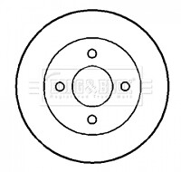 1x Brake Disc Rear Borg & Beck Fits Nissan Micra 2000-2003 1.0 1.4 432065F001 gallery