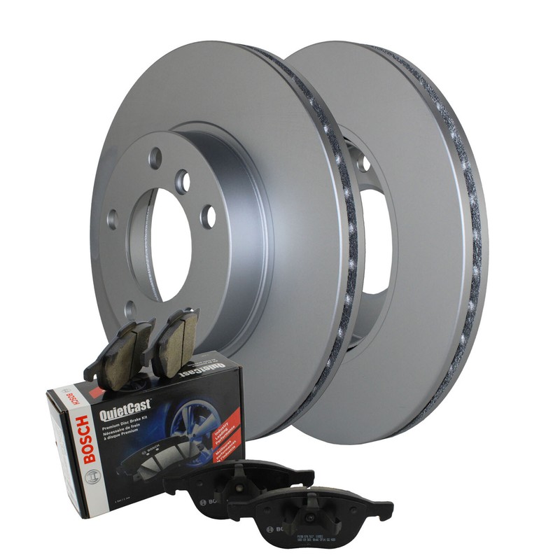 Front Brake Kit 286mm Rotors & Bosch QuietCast Semi-Met Pads For BMW E36 E46 E85