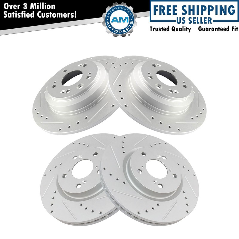 Front & Rear Brake Rotors Set For 2009-2014 Acura TL