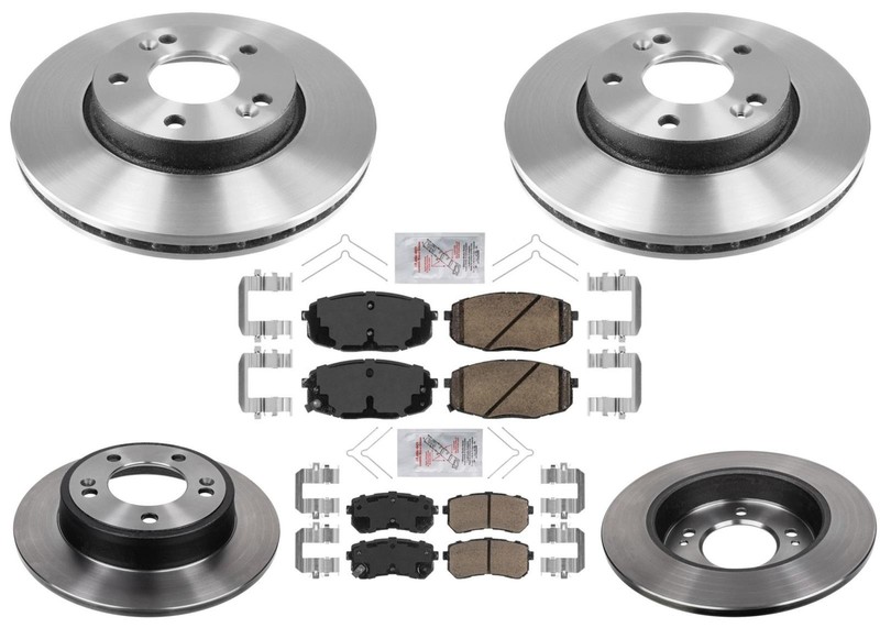 Carbon Performance Disc Brake Rotors Pads Fits Kia Seltos 21-23 Frnt Wheel Drive