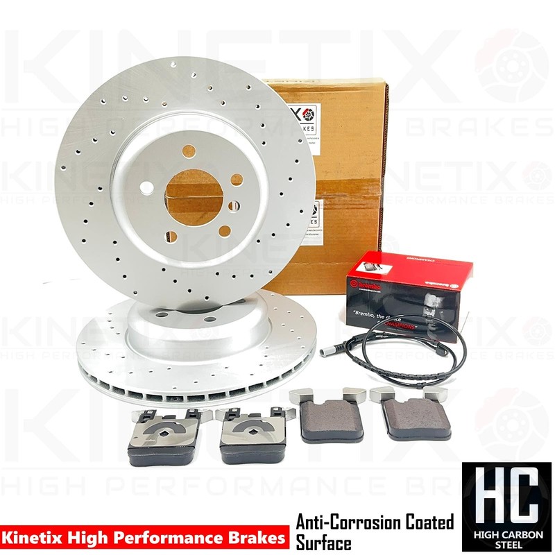 FOR BMW 430d 435d 435i 440i F32 F33 F36 REAR BRAKE DISCS BREMBO PADS WIRE 345mm gallery
