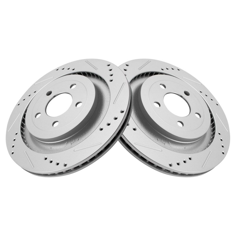 Rear Ceramic Brake Pads & Performance Drilled Slotted Zinc Rotors for Mustang gallery