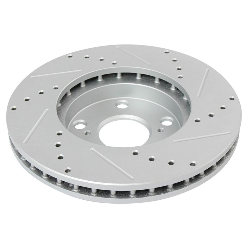 Front & Rear Performance Brake Rotor Drilled Slotted& Ceramic Pad gallery