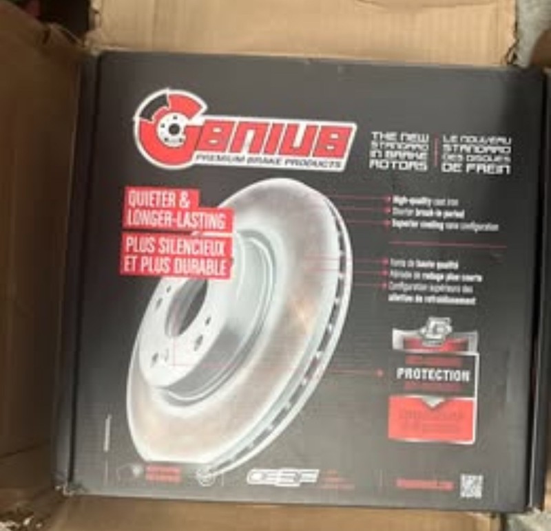 NEW! Genius Front Coated Disc Brake Rotors Pair Replacement For Hyundai Tucson