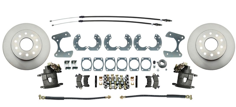 Ford 9″ Standard Rear Disc Brake Kit, with parking brakes, Cables Included