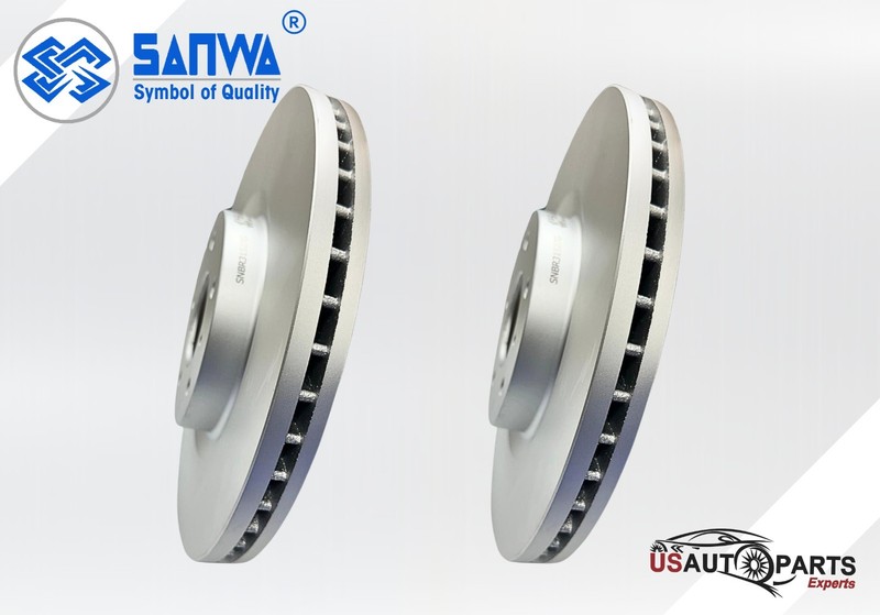 SANWA SET OF 2 FRONT BRAKE ROTOR VENTED & GEOME COATED 320 mm FOR NISSAN 09-22 gallery