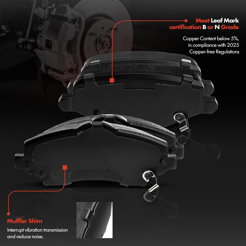 Disc Brake Rotors & Ceramic Brake Pads for Ram Dodge Grand Caravan Front & Rear gallery
