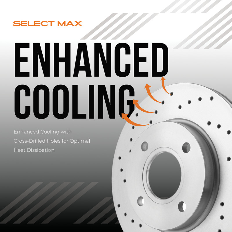 Front Drilled Geomet Rotors + Pads for 2019-2023 Ford Edge Lincoln Nautilus gallery