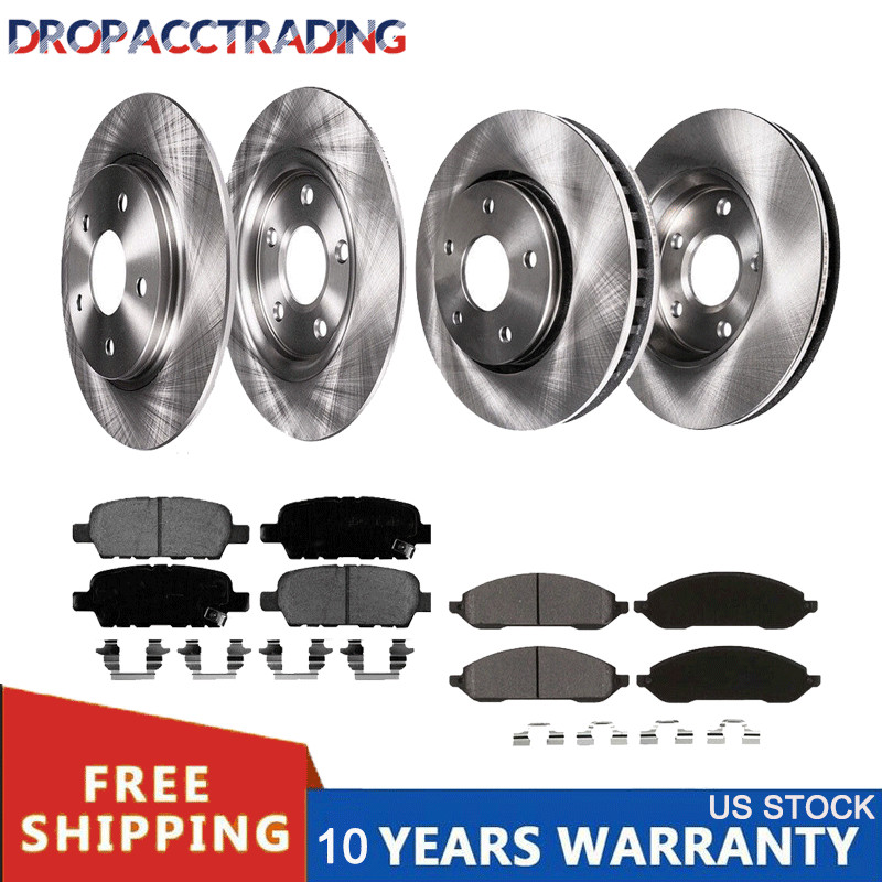 Front & Rear Brake Rotors with Brake Pads For Chevrolet Impala 2011 2012 2013