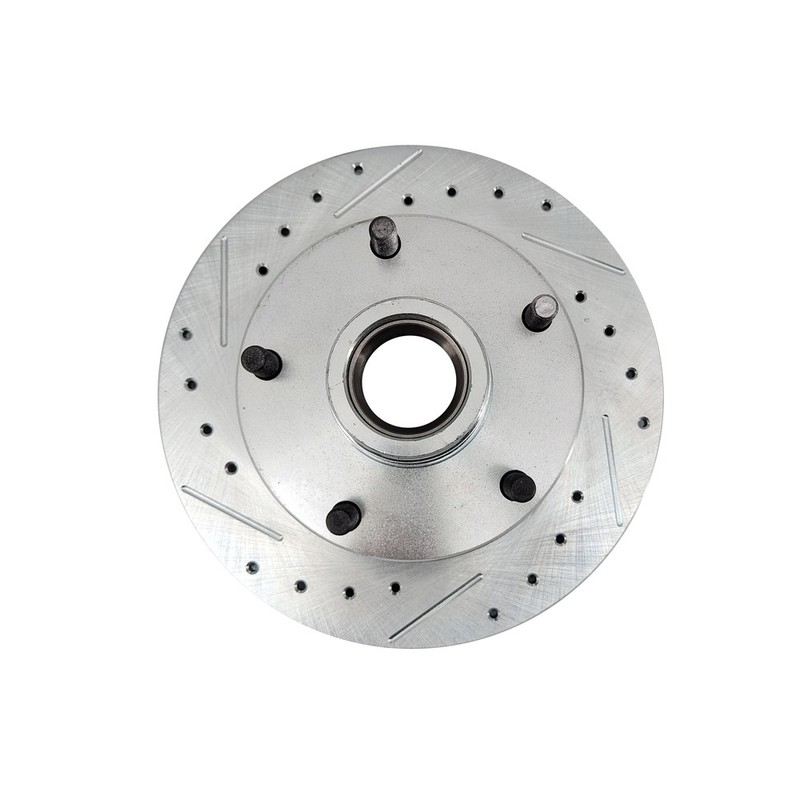 Disc Drilled Slotted Brake Rotor&Bearing-Seal Kit 5 on 4-3/4 Inch For Mustang II gallery
