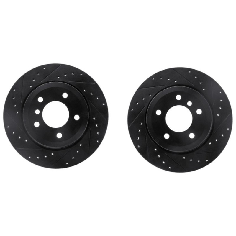 For BMW 528xi/535xi 2008 Rotor Set Rear | Black | Drilled And Slotted gallery