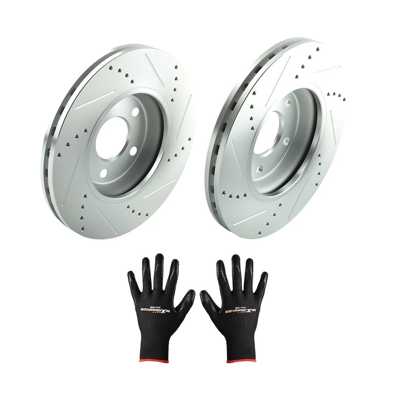 Front Drilled Brake Rotors Kit for Chevrolet Cobalt 2005-2006/HHR 2006-2010 gallery