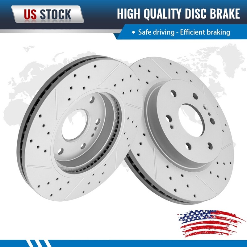 Front Drilled Brake Rotors for Chevy Silverado 1500 Tahoe GMC Sierra 1500 Yukon
