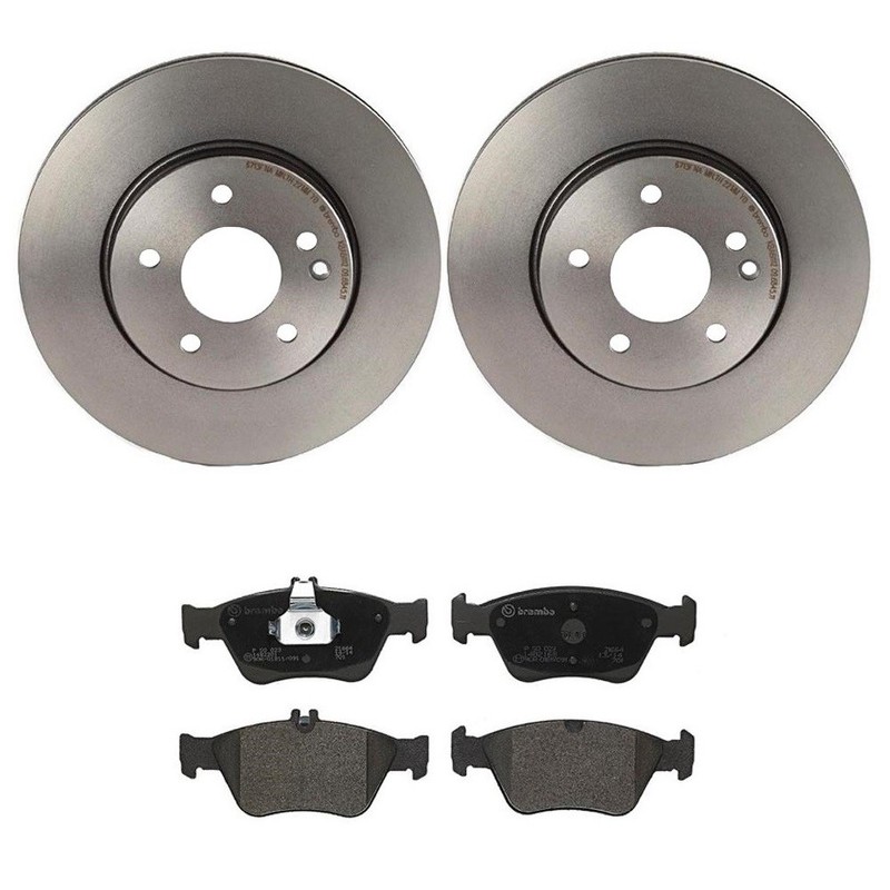 Brembo Front Brake Kit Disc Rotors Low-Met Pads For Mercedes R170 W202 S202 W210