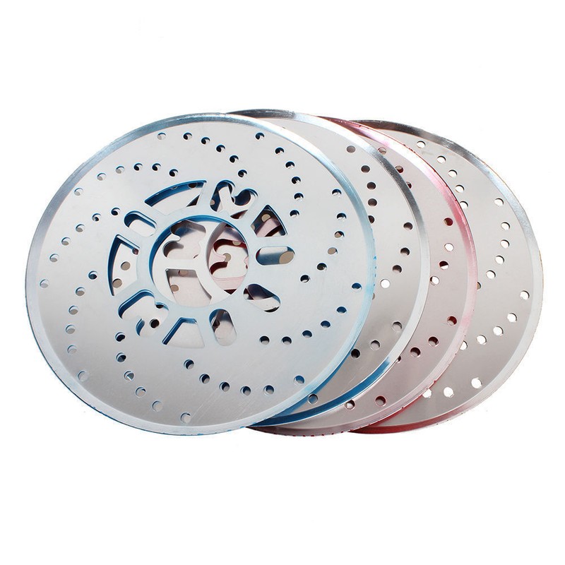 2xSilver Aluminium Disc Brake Cover Car SUV Wheel Decorative Rotor Cross Drilled gallery