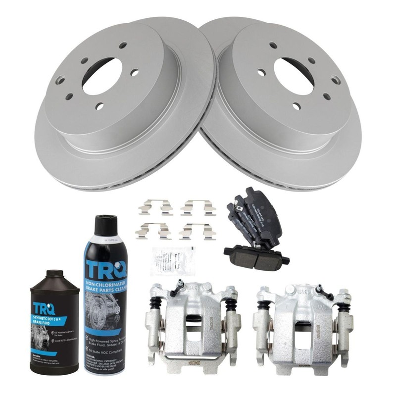 TRQ Rear Brake Pad & Rotor Kit Fits 2011-2017 INFINITI 2009-2017 Nissan gallery