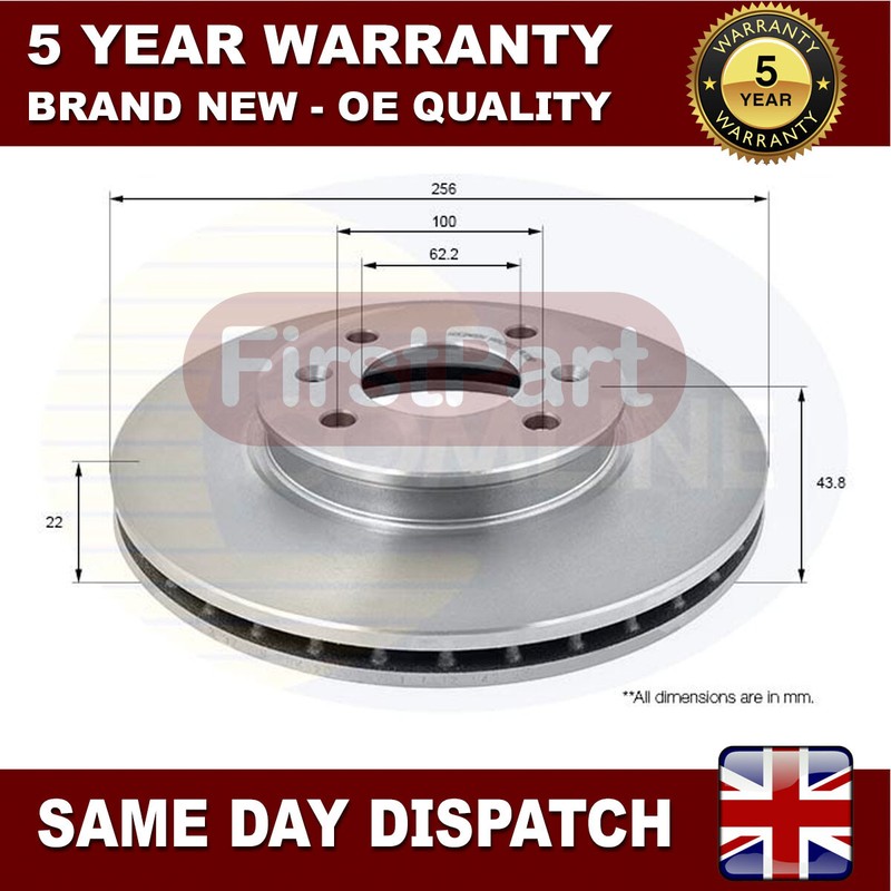 Fits Kia Rio 2011- 1.1 CRDi 1.2 1.4 1.6 Firstpart Front Brake Disc #1