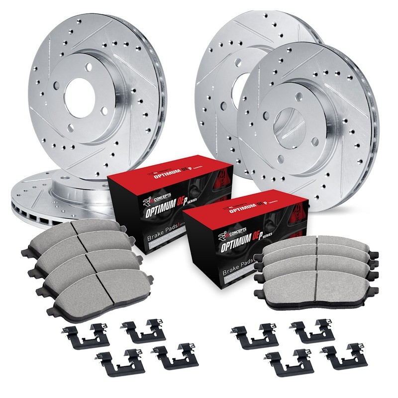 WGUH2-76146 R1 Concepts Brake Disc and Pad Kits 4-Wheel Set Front & Rear