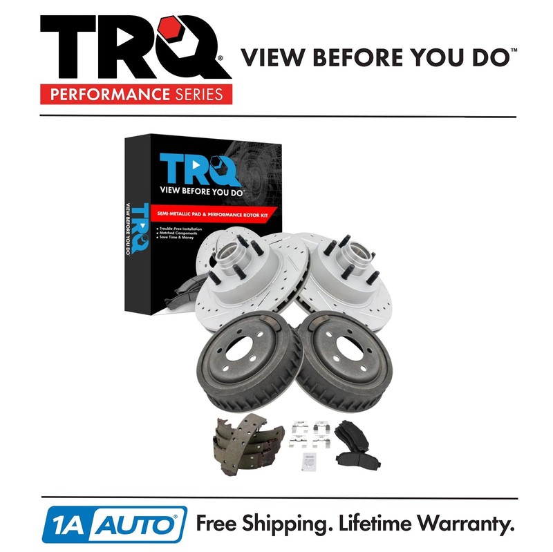 TRQ Performance Front & Rear Brake Pad & Rotor Kit For Ford Mazda
