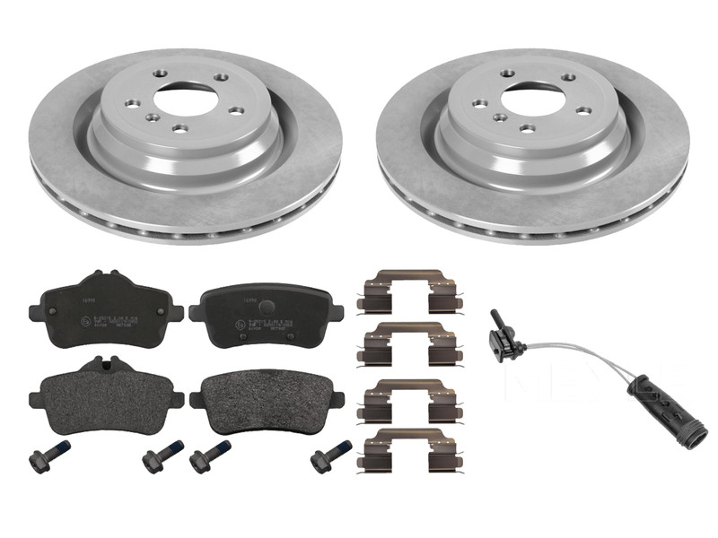 Rear Axle Brake Discs Pads Sensor Set For Mercedes GLE ML 330mm A1664230600