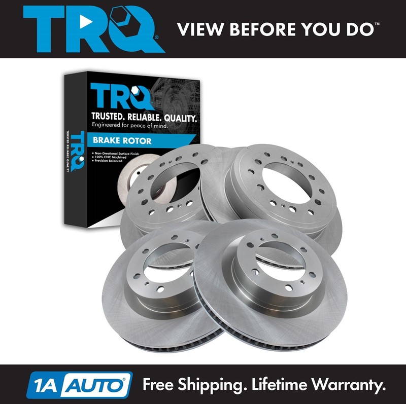 TRQ Front and Rear Brake Rotors Set For 2010-2022 Lexus GX460 Toyota 4Runner