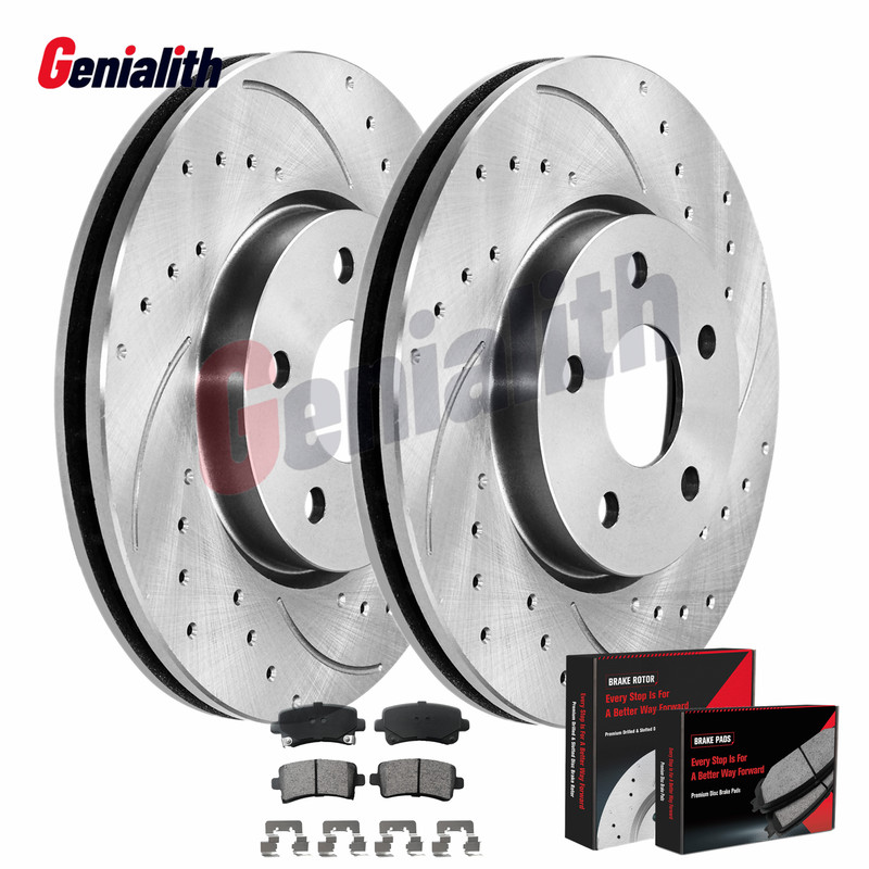 Rear Drilled Brake Rotors Pads for Buick Lacrosse Regal Chevrolet Impala Malibu