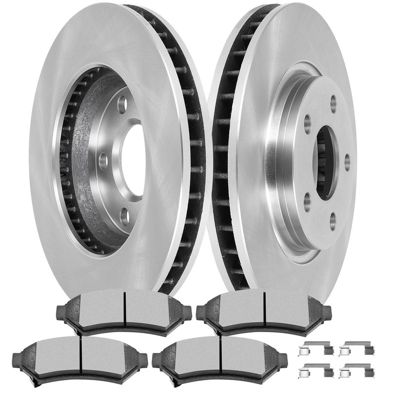 Front Brake Ceramic Pads Solid Rotors For Pontiac Montana 2005 Sv6 2Wd / Sv6 Awd