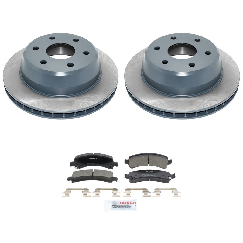 DuraGo Rear Rotors Bosch QuietCast Ceramic Disc Brake Pad Kit For Escalade Tahoe