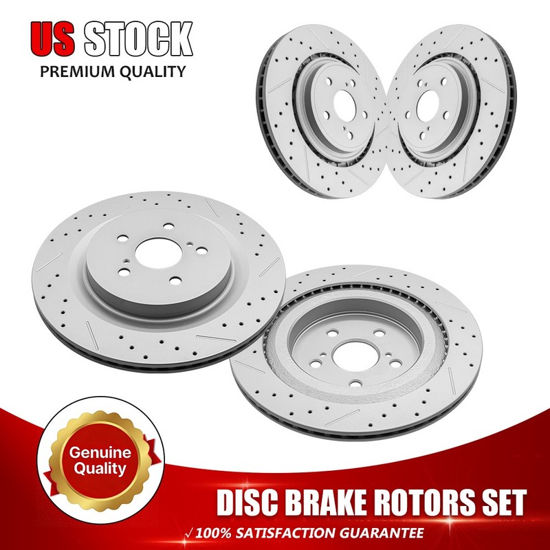 Front & Rear Brake Rotors For 2020-2025toyota Highlander Lexus  RX350/RX350h