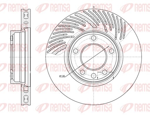 Remsa 6773.10 Brake Disc for Porsche, VW